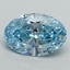 3.50 Ct. Fancy Vivid Blue Oval Lab Grown Diamond