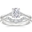 18KW Moissanite Aria Contoured Diamond Bridal Set, smalltop view