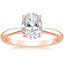 14K Rose Gold Dawn 1.5mm Diamond Ring, smalltop view
