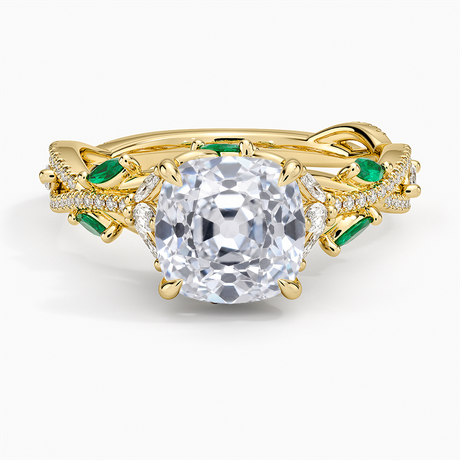Luxe Secret Garden Lab Emerald and Diamond Ring