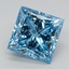 2.09 Ct. Fancy Vivid Blue Princess Lab Grown Diamond