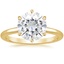 18K Yellow Gold Esme 1.8mm Ring, smalltop view