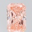 2.98 Ct. Fancy Vivid Orangy Pink Radiant Lab Grown Diamond