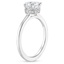 Platinum Hidden Halo Six-Prong Diamond Ring, smallside view