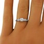 The Deanna Ring, smalltop view on a hand
