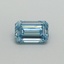 0.31 Ct. Fancy Vivid Blue Emerald Lab Grown Diamond