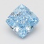 1.54 Ct. Fancy Vivid Blue Cushion Lab Grown Diamond