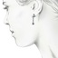 The Lorraine Earrings, smalltop view on a hand