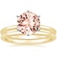 18KY Morganite Six-Prong Petite Comfort Fit Bridal Set, smalltop view