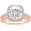 14KR Moissanite Odessa Diamond Ring (1/5 ct. tw.) with Sonora Diamond Ring (1/8 ct. tw.), smalltop view