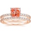 14K Rose Gold Luxe Petite Shared Prong Diamond Bridal Set (3/4 ct. tw.)