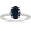 18K White Gold Viviana Three-Quarter Coverage Diamond Ring, smalltop view