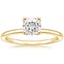 18K Yellow Gold Sydney Perfect Fit Hidden Halo Diamond Ring, smalltop view