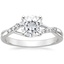 Platinum Chamise Diamond Ring (1/15 ct. tw.), smalltop view