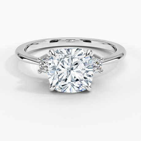 Three Diamond Engagement Ring - Selene
