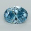 1.50 Ct. Fancy Vivid  Blue Oval Lab Grown Diamond