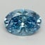 3.14 Ct. Fancy Vivid Blue Oval Lab Grown Diamond