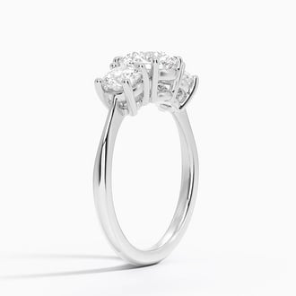 Luxe Selene Three Stone with 1ct Round Certified Lab Diamond