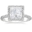 Platinum Nova Halo Diamond Ring (1/2 ct. tw.), smalltop view