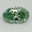 1.13 Ct. Fancy Vivid Pacific Green Oval Lab Grown Diamond