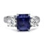 Custom Emerald Cut Sapphire Three Stone Ring