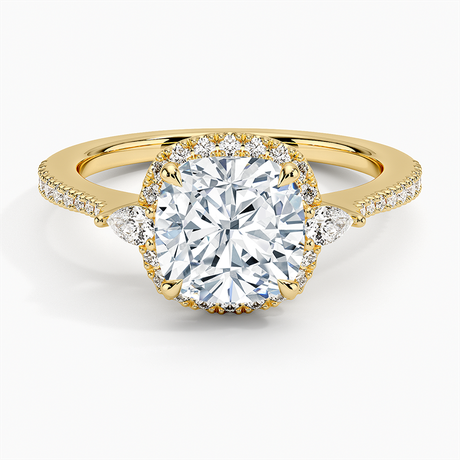 18K Yellow Gold Luxe Aria Halo Diamond Ring (1/4 ct. tw.)