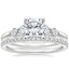 Platinum Miroir Diamond Ring with Luxe Ballad Diamond Ring (1/4 ct. tw.)