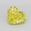 2.05 Ct. Fancy Vivid Yellow Heart Lab Grown Diamond