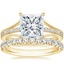 18K Yellow Gold Tressa Split Shank Diamond Ring with Sienna Diamond Ring (1/2 ct. tw.)