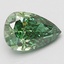 1.55 Ct. Fancy Vivid Green Pear Lab Grown Diamond