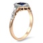 The Saba Ring, smalltop view on a hand