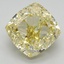 3.18 Ct. Fancy Vivid Yellow Cushion Lab Grown Diamond