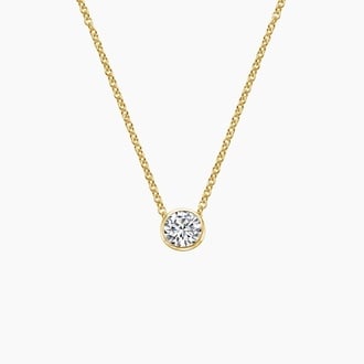 Bezel Pendant in 18K Yellow Gold