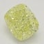 2.51 Ct. Fancy Intense Yellow Cushion Diamond