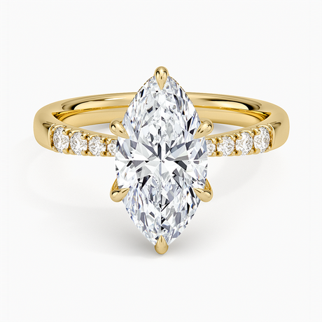 18K Yellow Gold Bella Hidden Halo Diamond Ring (1/5 ct. tw.)