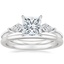 Platinum Luxe Cometa Diamond Ring (1/3 ct. tw.) with Petite Comfort Fit Wedding Ring