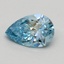 0.64 Ct. Fancy Vivid Blue Pear Lab Grown Diamond