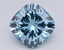 2.53 Ct. Fancy Vivid Blue Cushion Lab Grown Diamond