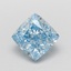 4.09 Ct. Fancy Vivid Blue Cushion Lab Grown Diamond