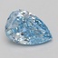 1.10 Ct. Fancy Vivid Blue Pear Lab Grown Diamond