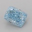 1.00 Ct. Fancy Vivid Blue Cushion Lab Grown Diamond