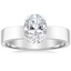 18K White Gold Parker Solitaire Ring, smalltop view