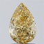 1.08 Ct. Fancy Intense Yellow Pear Lab Grown Diamond