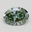 3.32 Ct. Fancy Vivid Green Oval Lab Grown Diamond