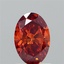 1.12 Ct. Fancy Vivid  Orange Oval Lab Grown Diamond