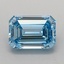 0.59 Ct. Fancy Intense Blue Emerald Lab Grown Diamond