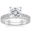 18KW Moissanite Sonora Diamond Bridal Set (1/4 ct. tw.), smalltop view