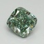 2.0 Ct. Fancy Vivid Pacific Green Cushion Lab Grown Diamond