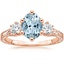 14K Rose Gold Hudson Three Stone Diamond Ring (1/3 ct. tw.), smalltop view