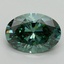 2.16 Ct. Fancy Vivid Pacific Green Oval Lab Grown Diamond